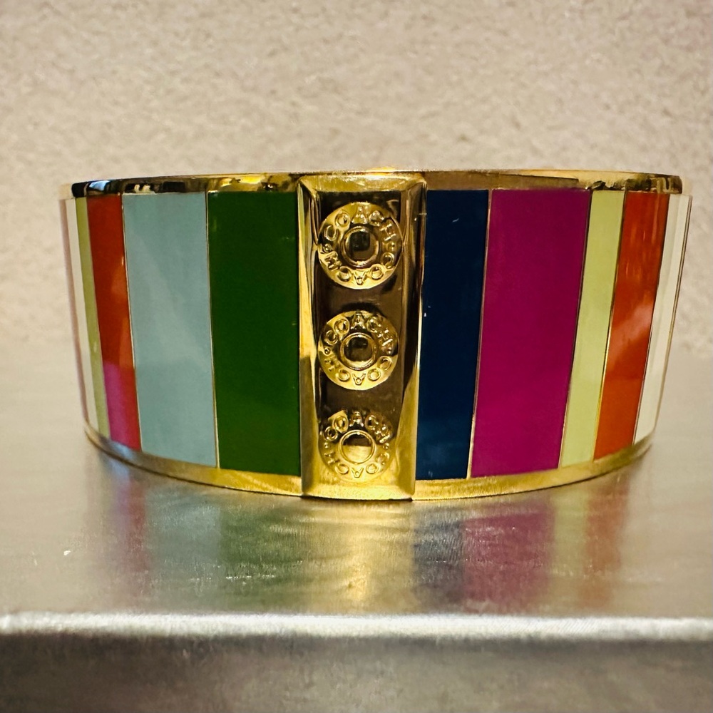 COACH Legacy Wide Cuff Bangle Bracelet